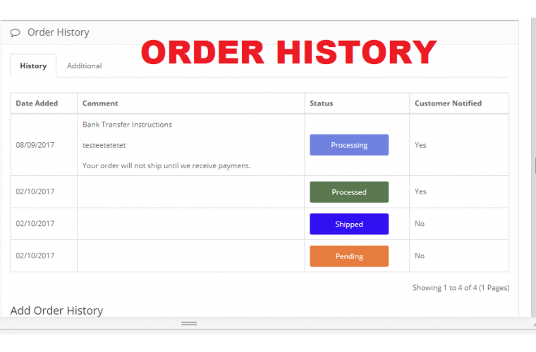 Opencart Extension Advanced Order status Manager with colors