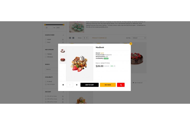 Sellegance Cake Responsive and Clean OpenCart Theme