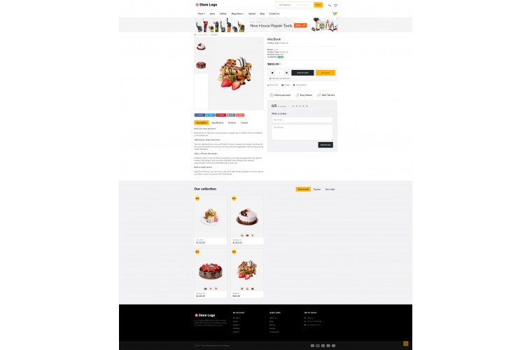 Faster Bakery Pro Opencart theme