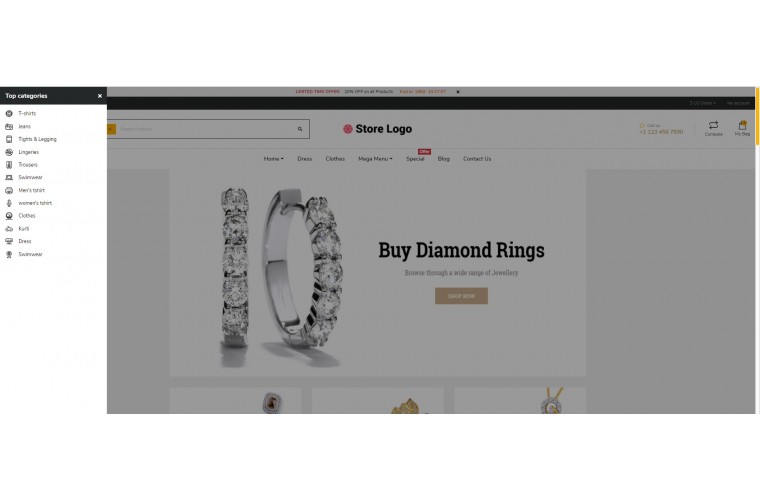 NUVO - Diamond and Jewellery Opencart 3 Multipurpose theme