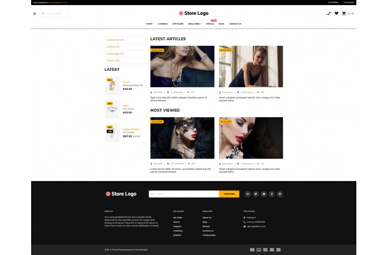 Sellegance Diamond Responsive and Clean OpenCart Theme
