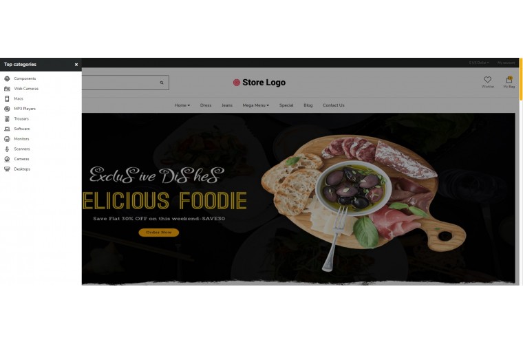 Food eMarket - Multipurpose MarketPlace OpenCart 3 Theme