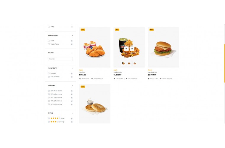 2021 Food Light and fast OpenCart Theme