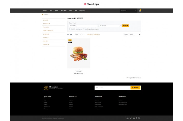Food Pro Clean responsive OpenCart Theme