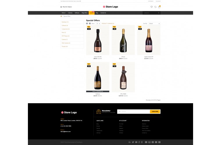 Liquor Market Shop - Multi-Purpose OpenCart Theme