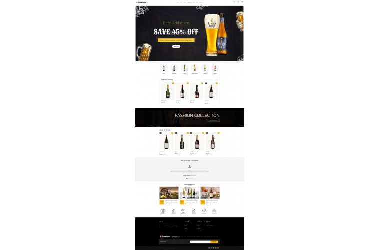 Alcohol store Advanced opencart theme