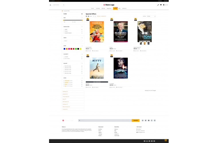 Sellegance Books Responsive and Clean OpenCart Theme