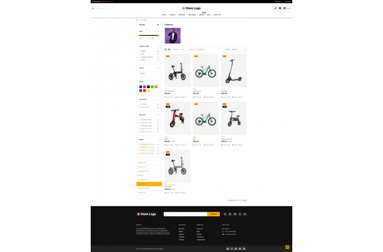Sellegance Electric bike Responsive and Clean OpenCart Theme