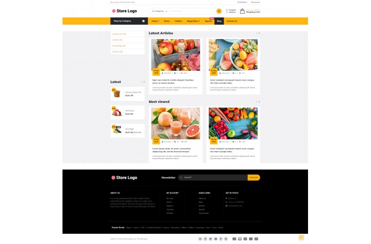 Grand Grocery Opencart fully responsive theme