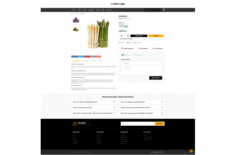 Grocery Pro Clean responsive OpenCart Theme