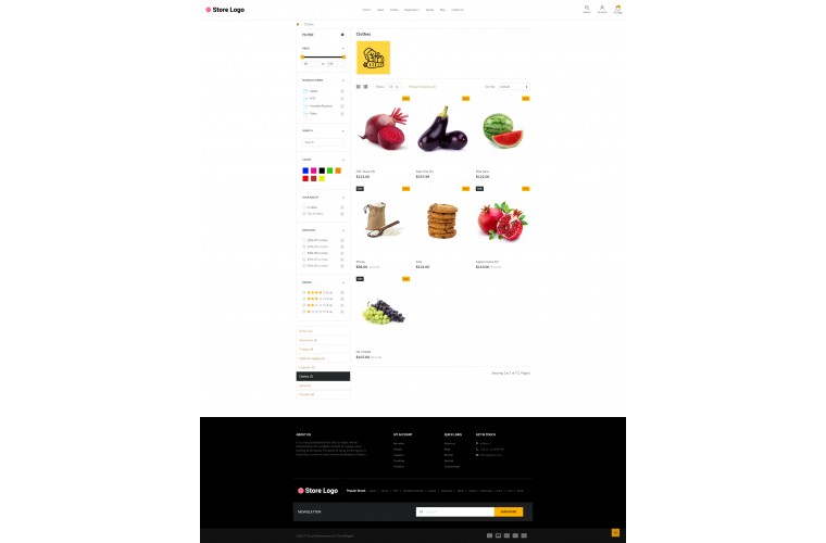 Provisions store Advanced opencart theme