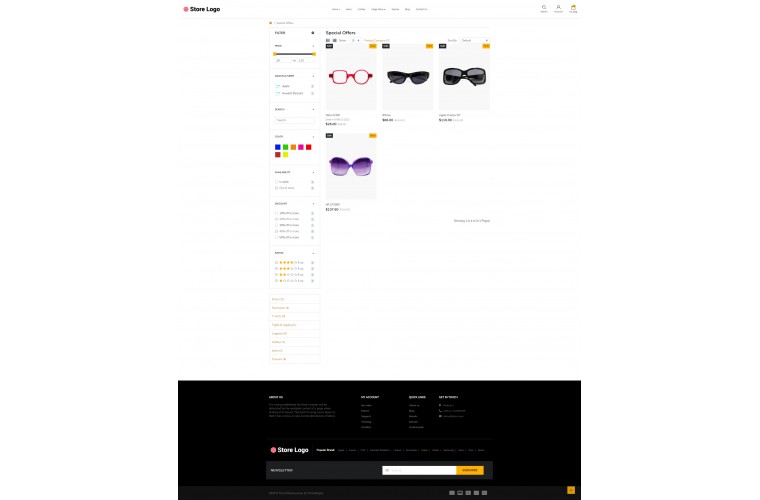 Spects store Advanced opencart theme