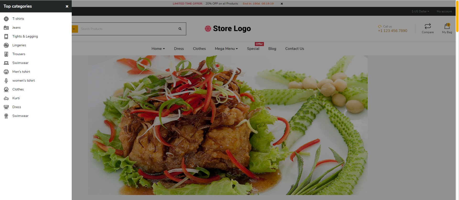 NUVO - Cafe and Restaurant Opencart 3 Multipurpose theme