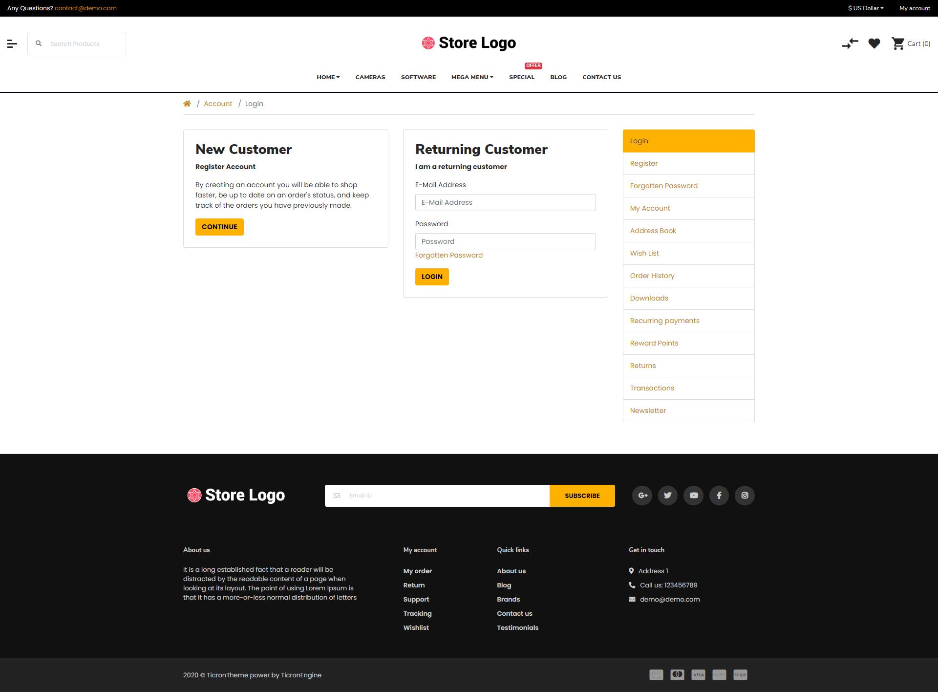 Sellegance Food Responsive and Clean OpenCart Theme