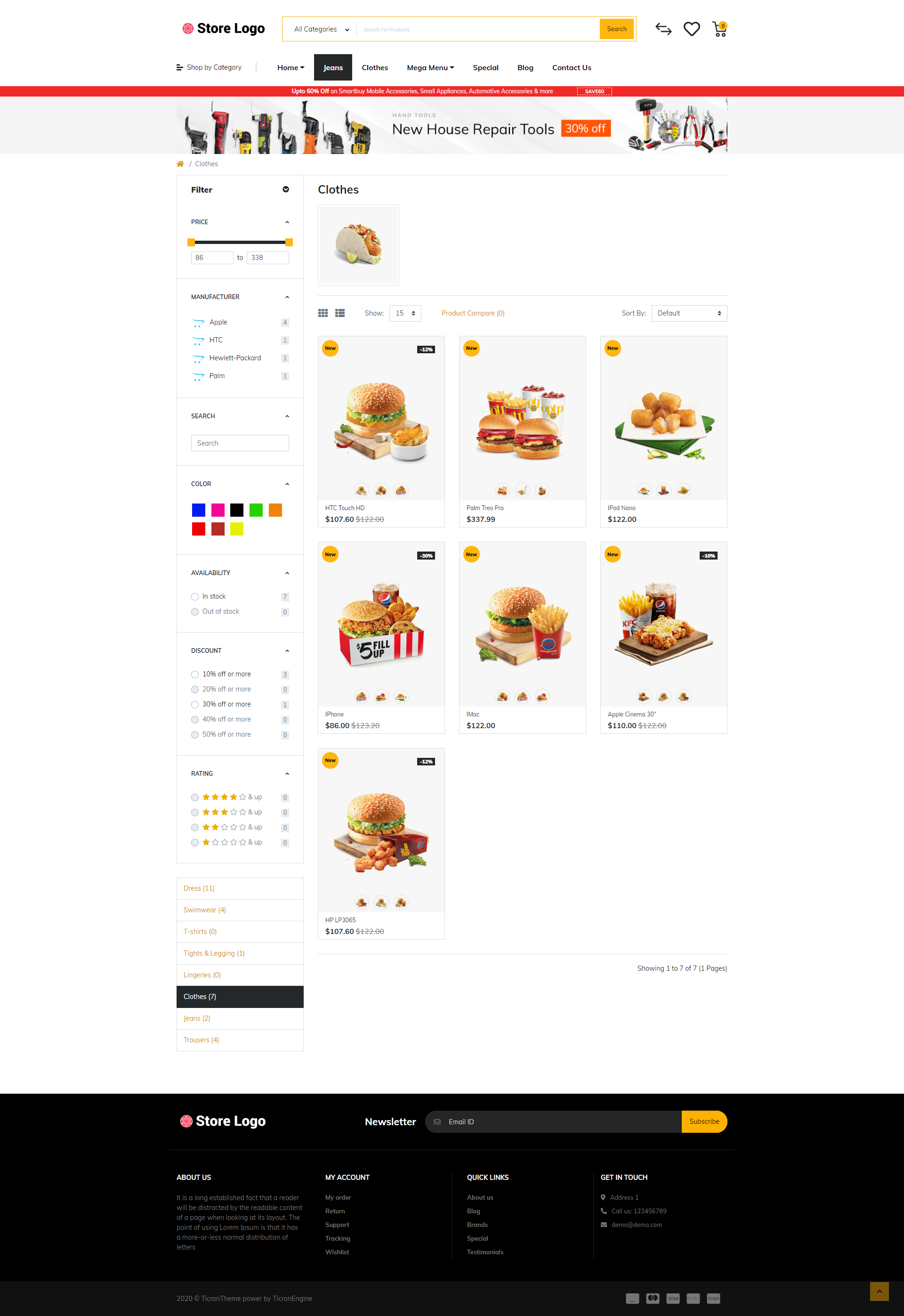 Food Market Shop - Advanced OpenCart Theme