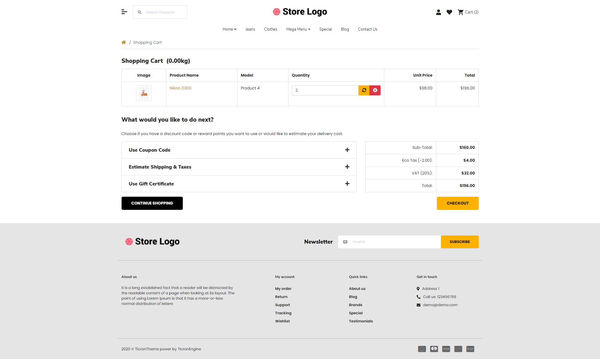 2021 Food Light and fast OpenCart Theme