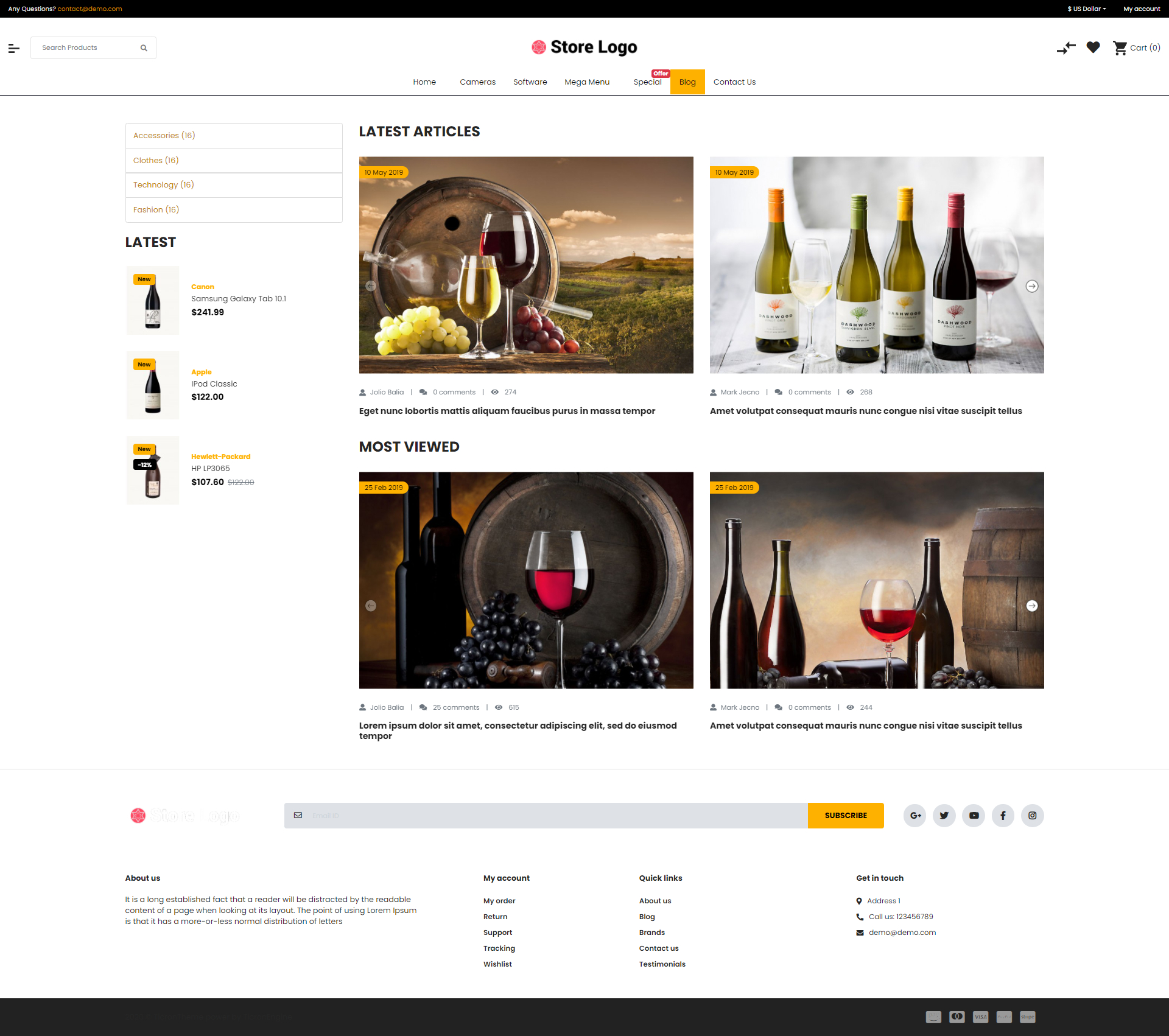 Sellegance Liquor Responsive and Clean OpenCart Theme