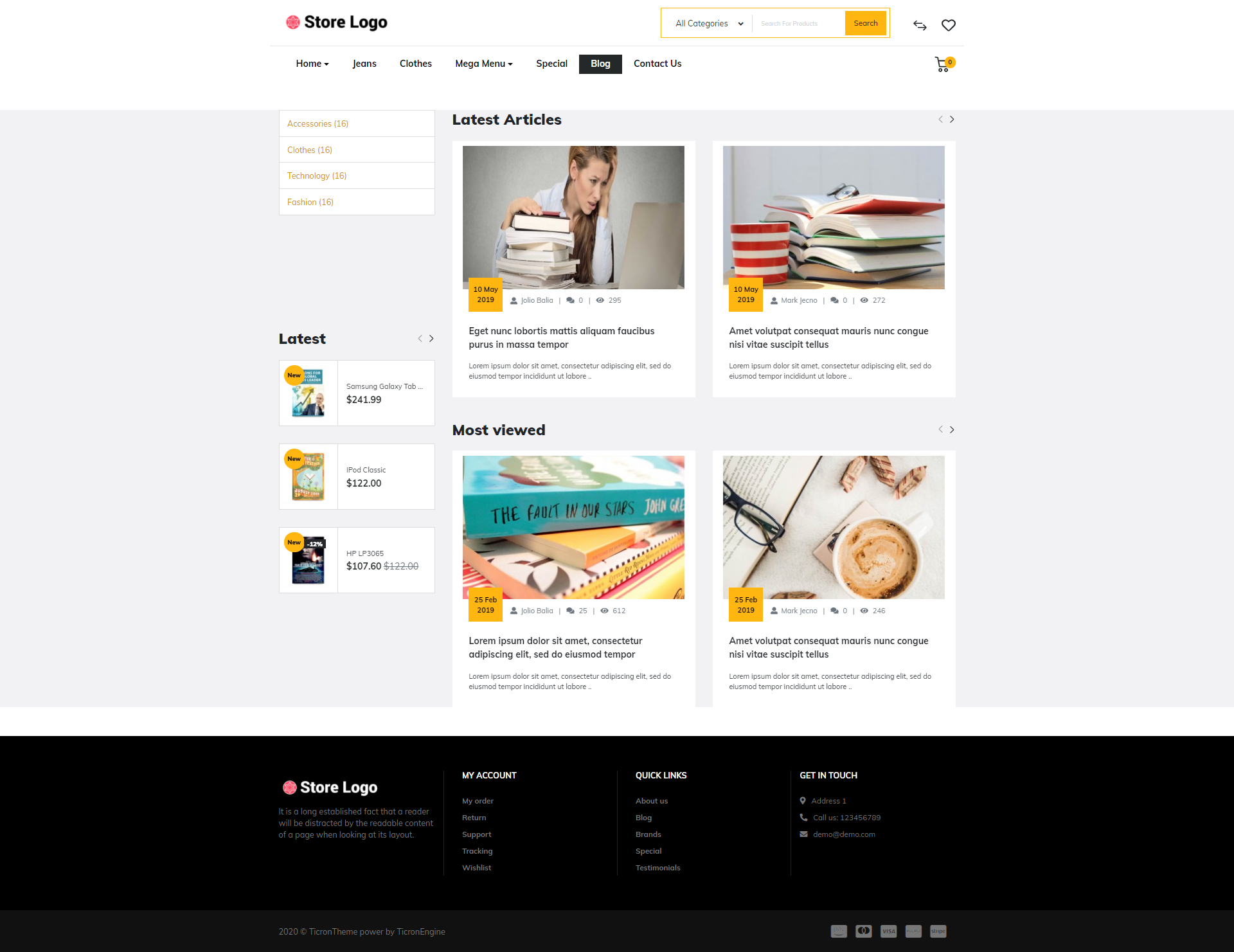 Faster Stationery Pro Opencart theme