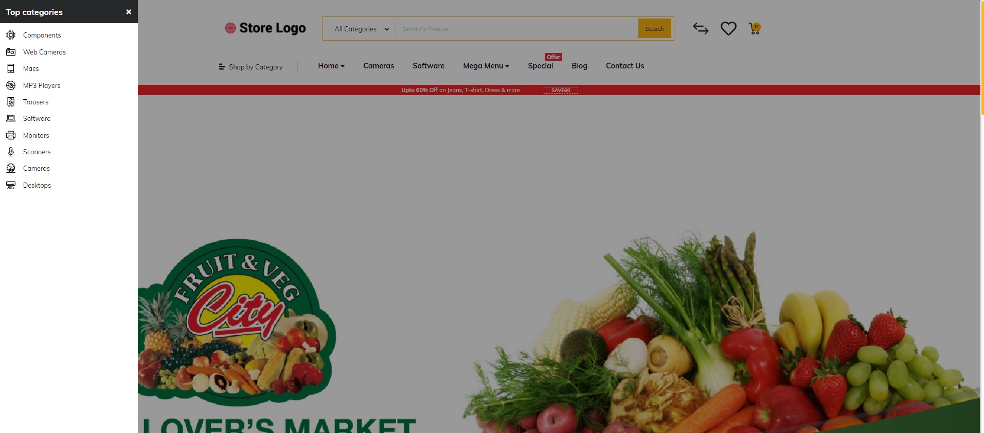 Journal Grocery Provisions Advanced Opencart Theme