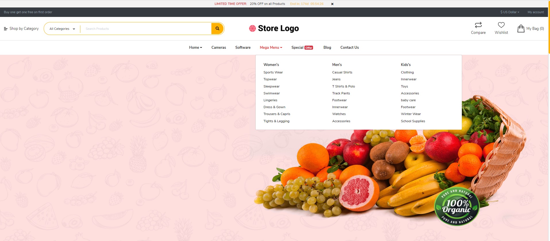 Fastor Grocery Advanced Opencart Theme