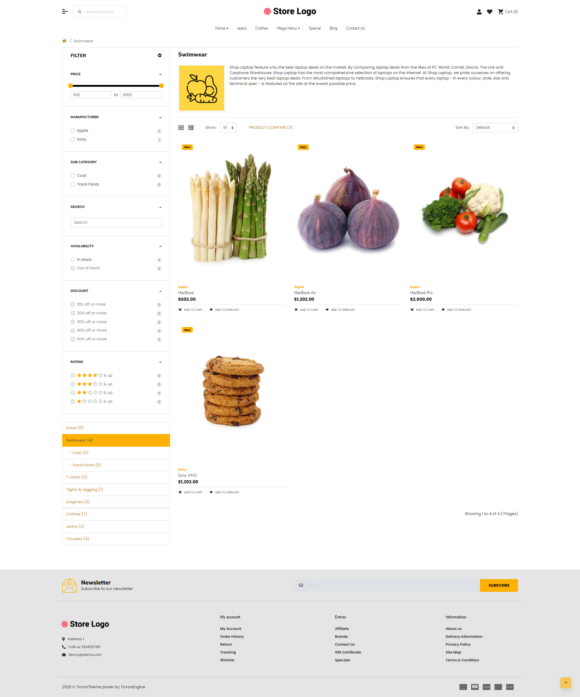 Fast Grocery Advanced Opencart theme