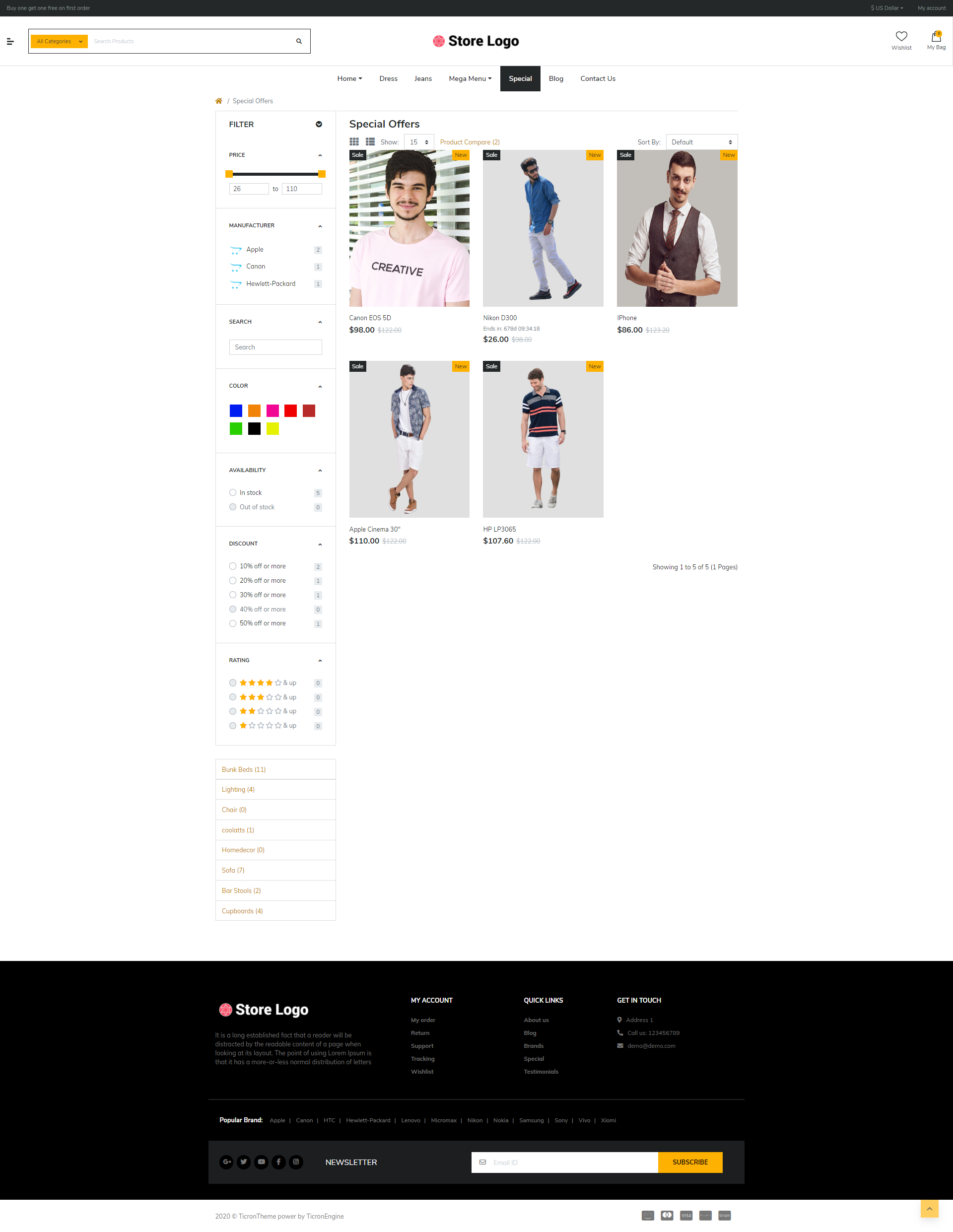 Clothing eMarket - Multipurpose MarketPlace OpenCart 3 Theme