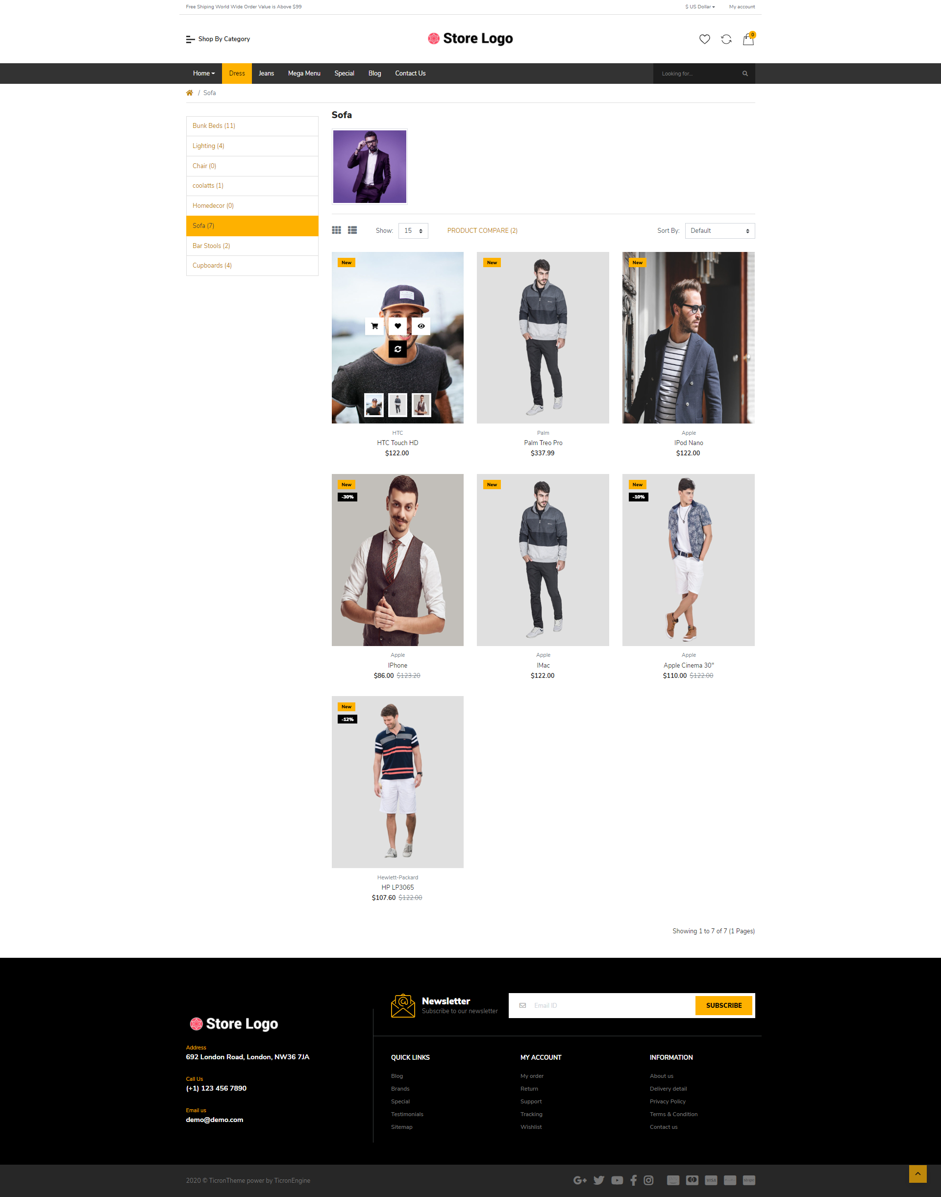 Clothing Bigshop Advanced Responsive OpenCart Theme