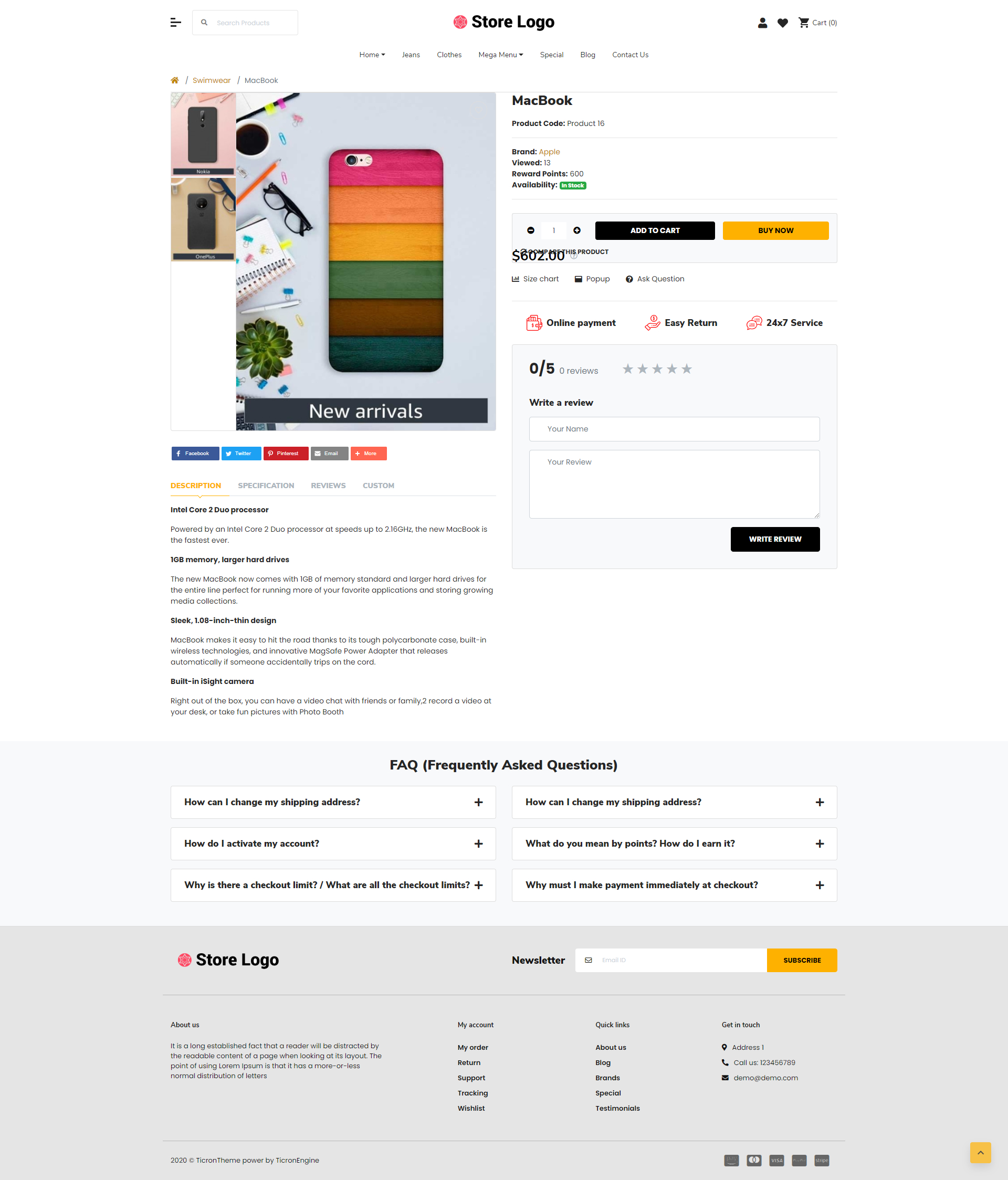 2021 Mobile case Light and fast OpenCart Theme