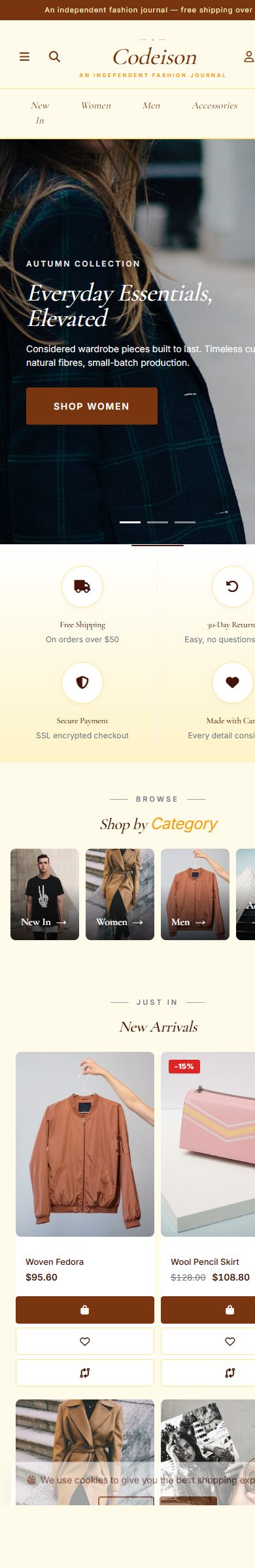 Editorial Fashion Theme for OpenCart 4 - Apparel Classic Edition screenshot 6