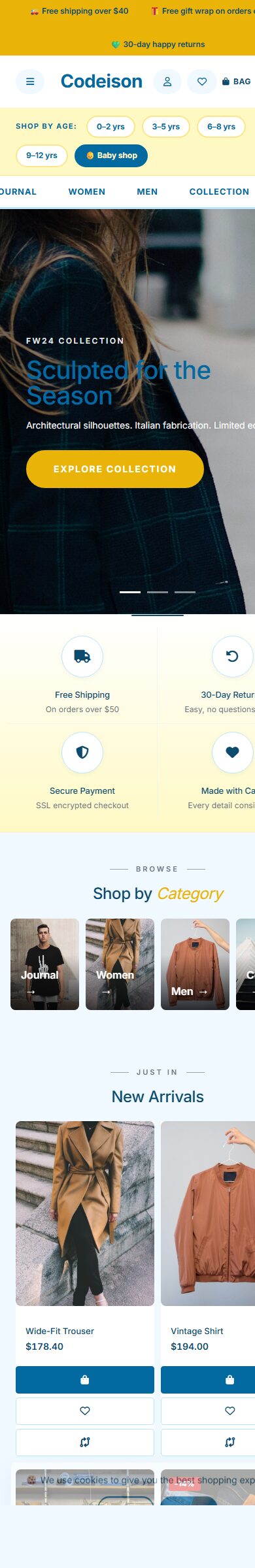 OpenCart 4 Fashion Template - Apparel Editorial with Bright Header screenshot 6