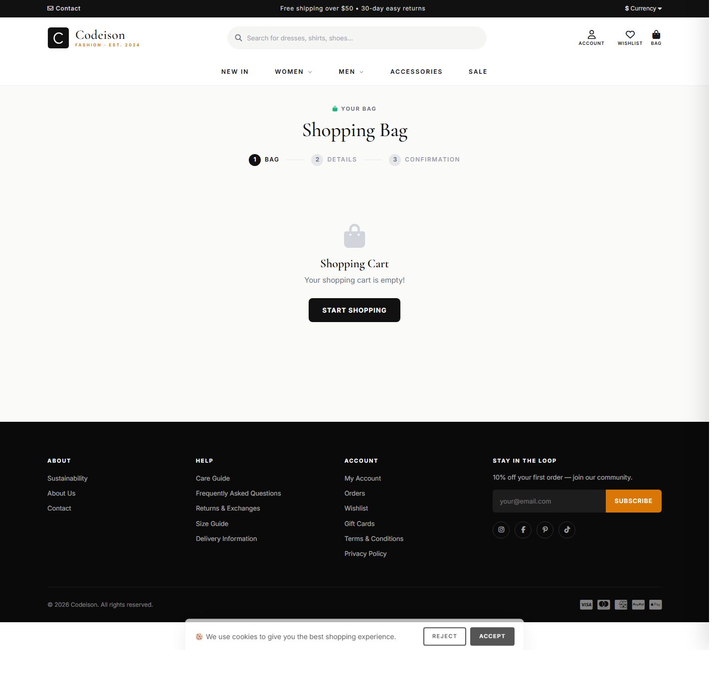 Fashion Boutique OpenCart Theme | Apparel Editorial Classic Design screenshot 4