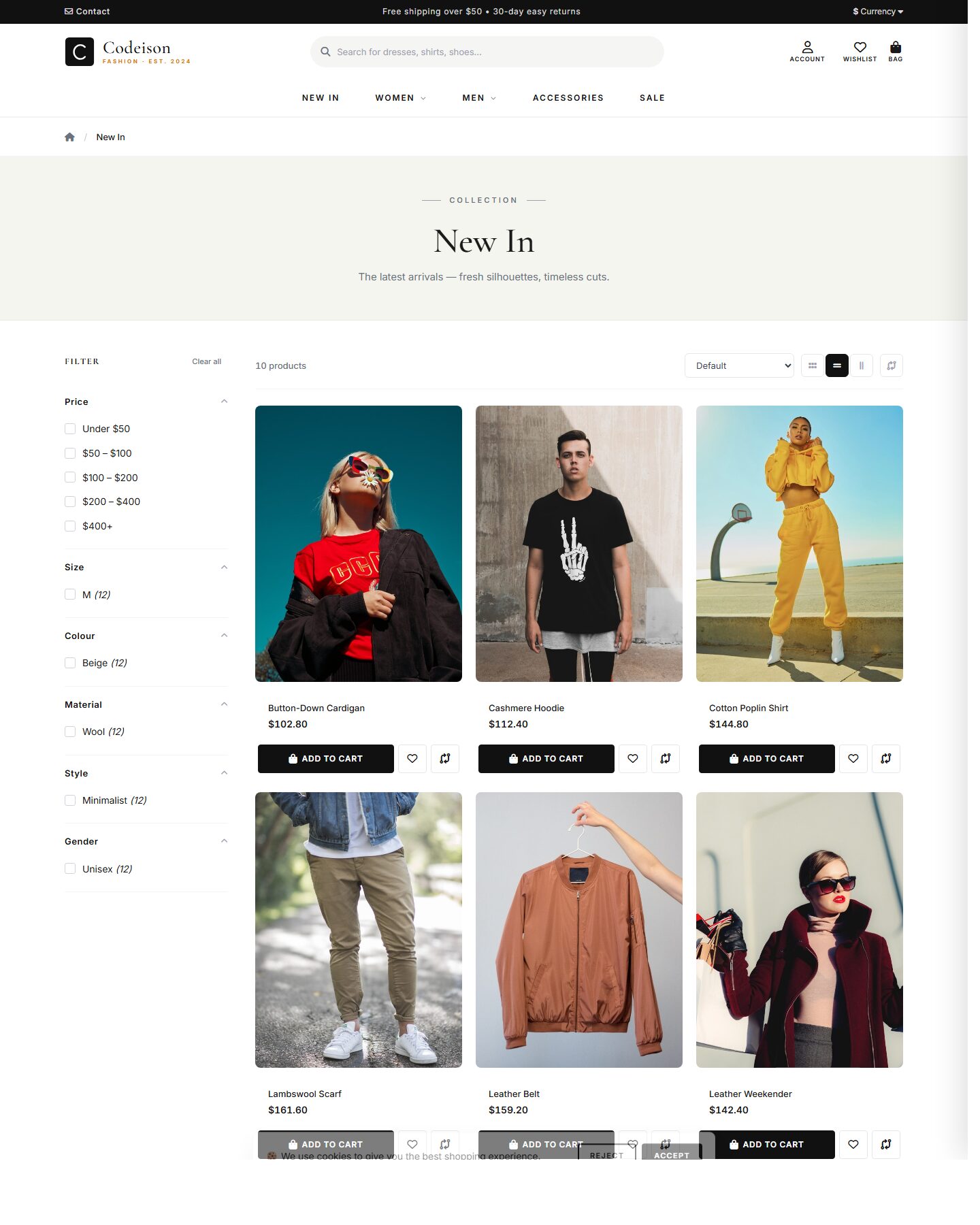 Fashion Boutique OpenCart Theme | Apparel Editorial Classic Design screenshot 2