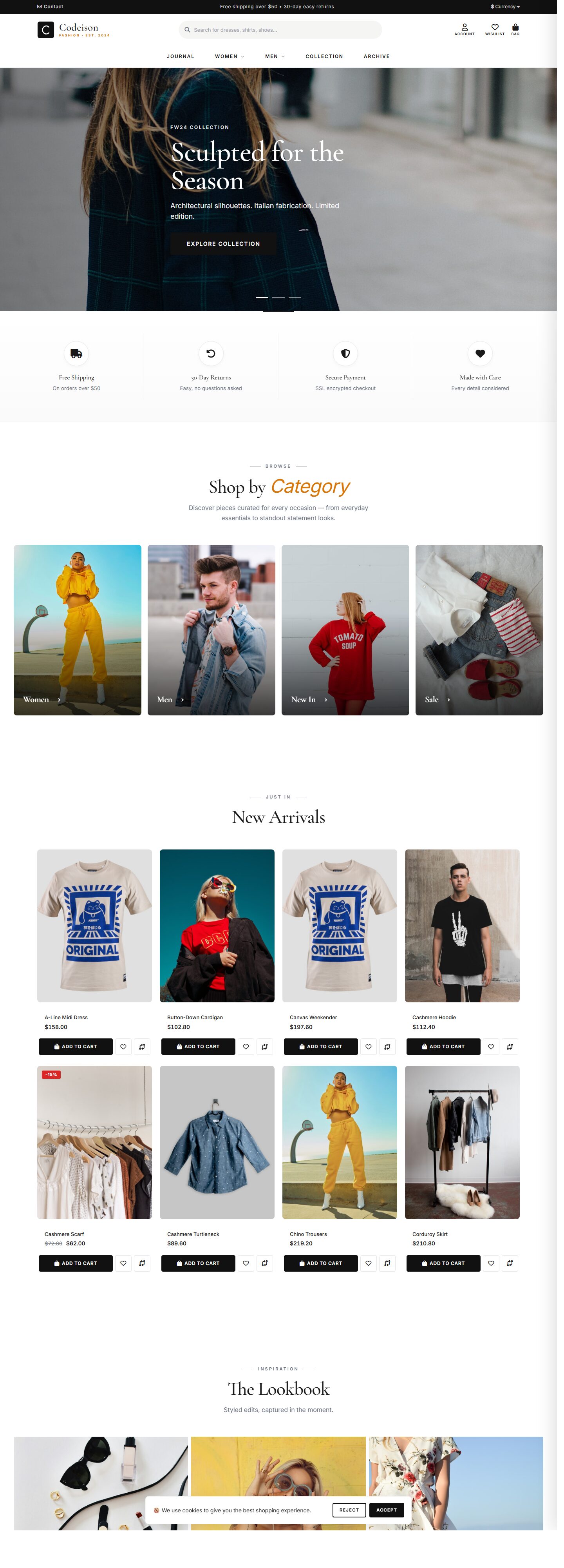 Fashion Boutique OpenCart Theme | Apparel Editorial Classic Design