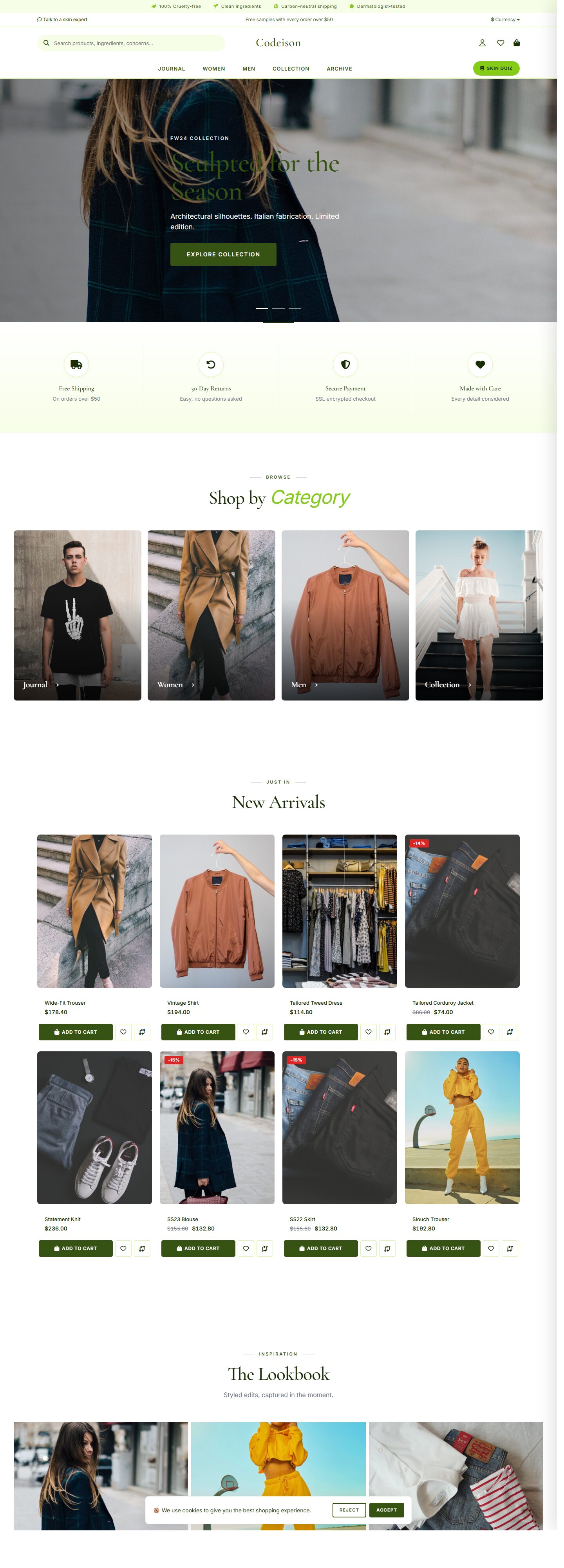 Clean Fashion Theme for OpenCart 4 - Apparel Editorial Edition