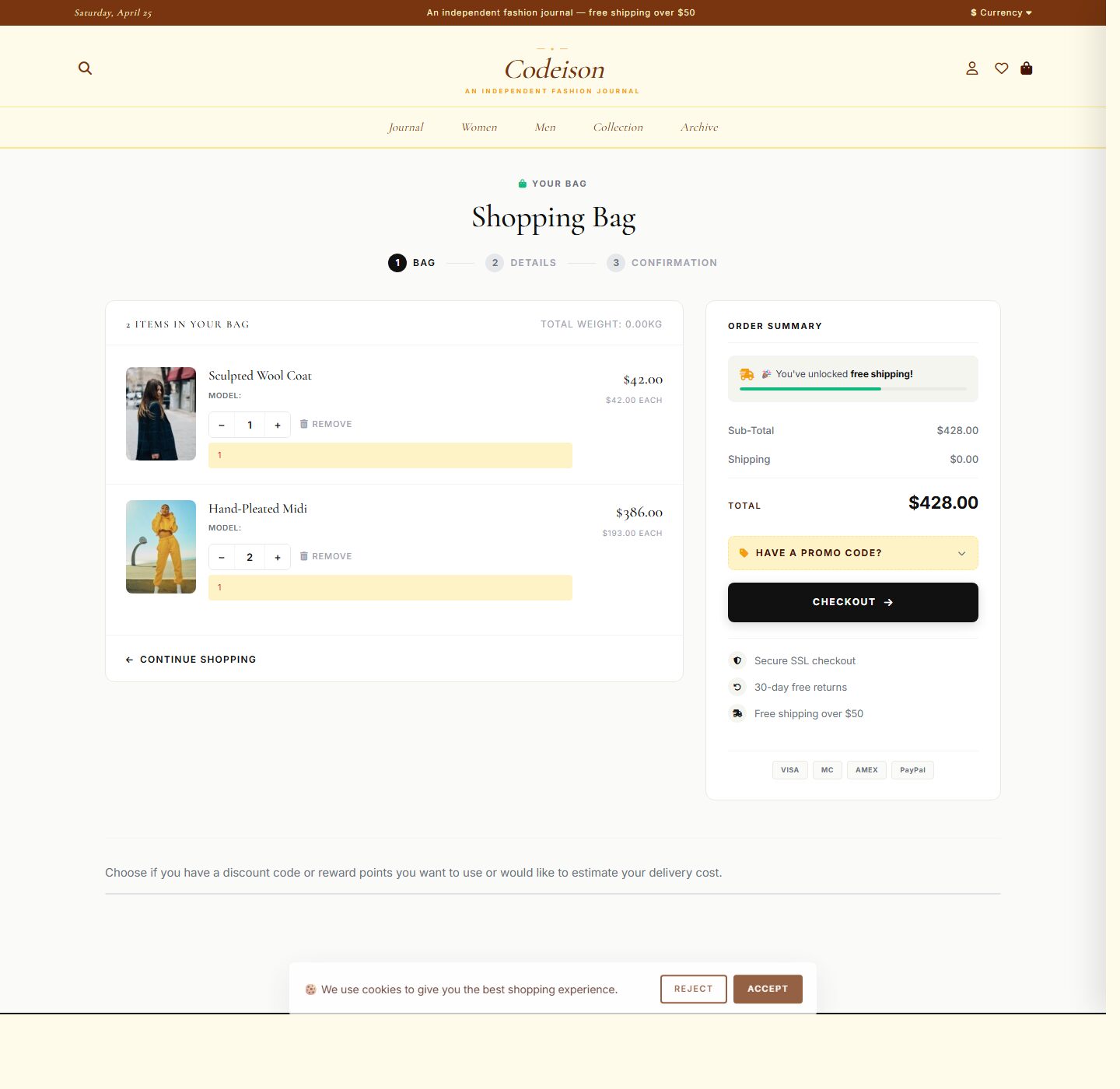 OpenCart 4 Theme for Fashion: Apparel Editorial Pack, Editorial Header screenshot 4