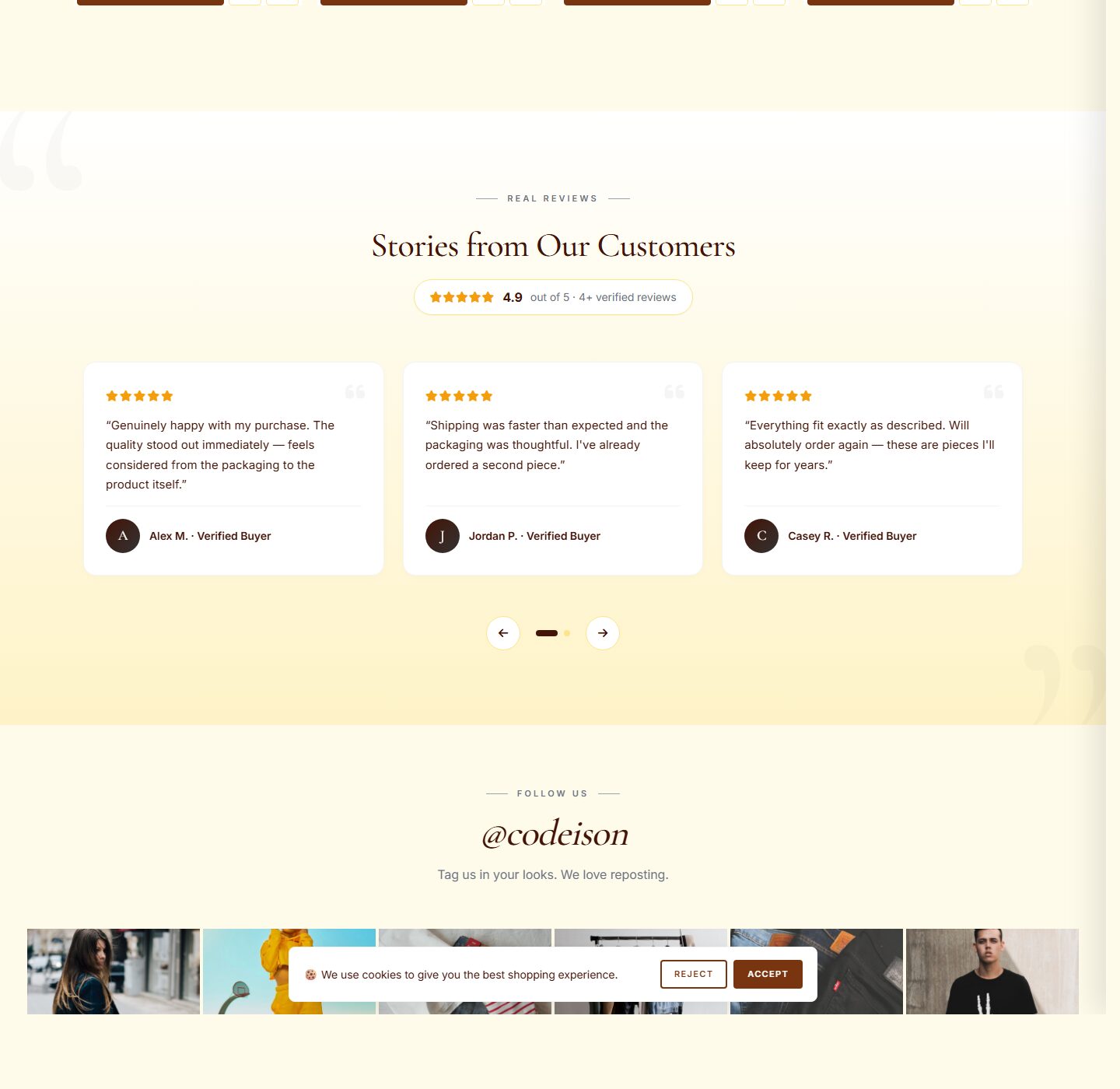 OpenCart 4 Theme for Fashion: Apparel Editorial Pack, Editorial Header screenshot 5