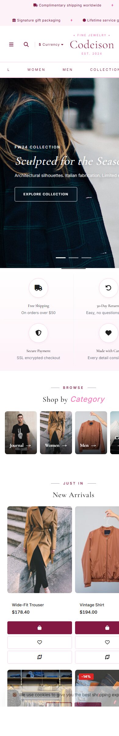 Mobile-First Fashion OpenCart Theme - Apparel Editorial/Luxe screenshot 6