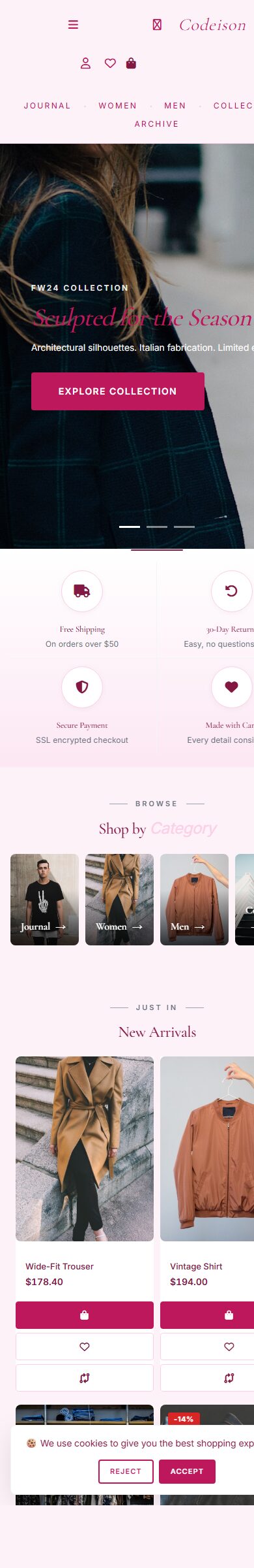 Apparel Editorial OpenCart 4 Theme - Soft Layout for Fashion Stores screenshot 6