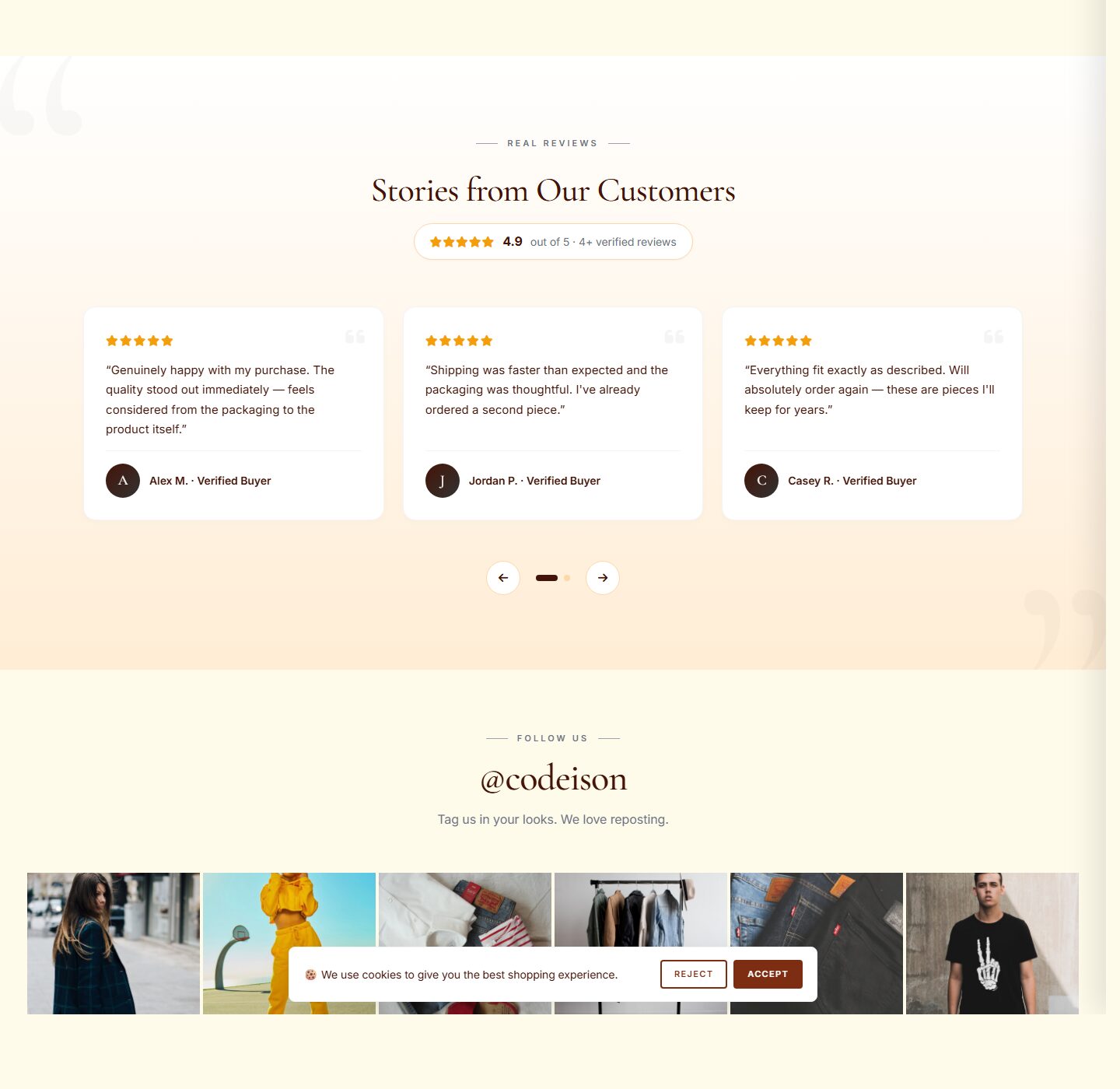 Premium Fashion Theme for OpenCart 4.1 | Apparel Editorial Warm screenshot 5