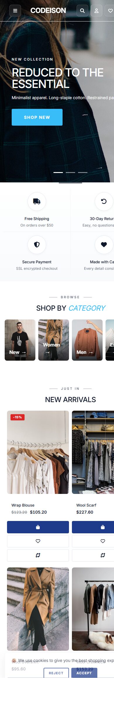 Mobile-First Fashion OpenCart Theme - Apparel Modern/Bold screenshot 6