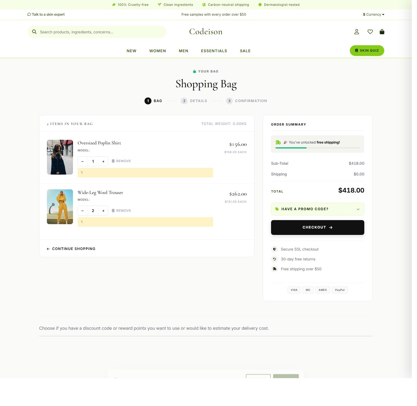 OpenCart 4 Theme for Fashion: Apparel Modern Pack, Clean Header screenshot 4
