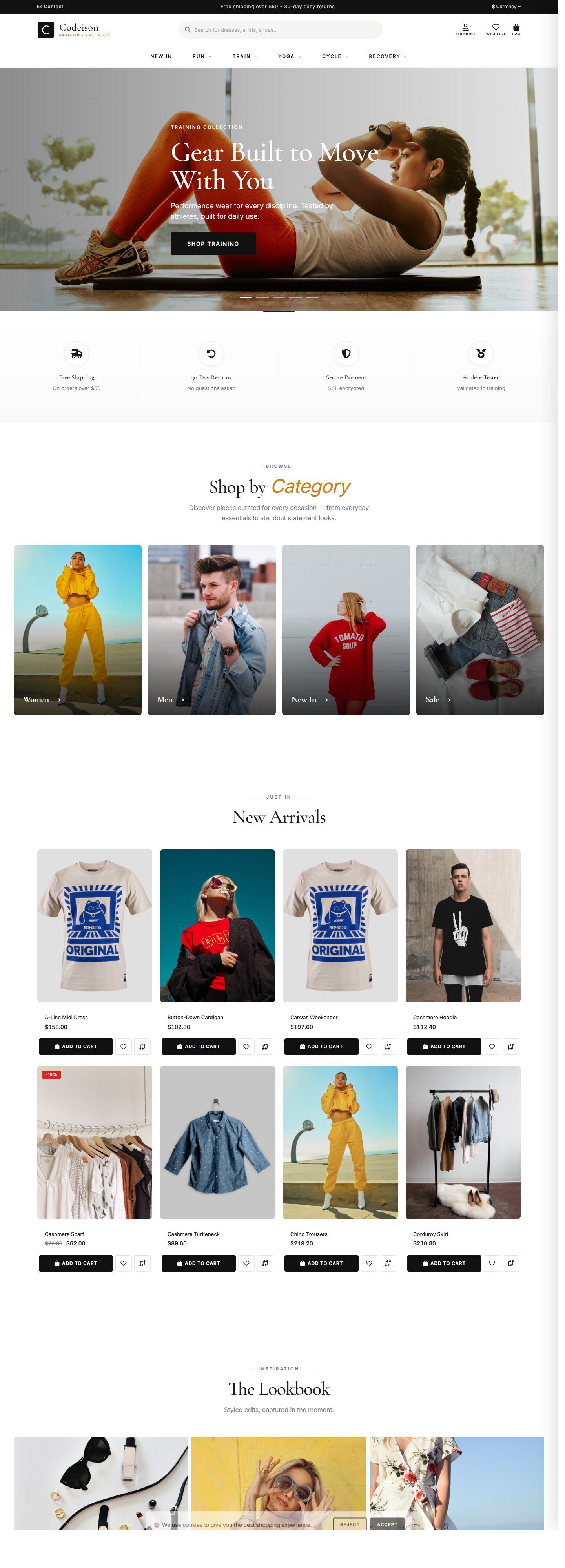 Athleisure Bold OpenCart 4 Theme - Classic Layout for Sportswear Stores