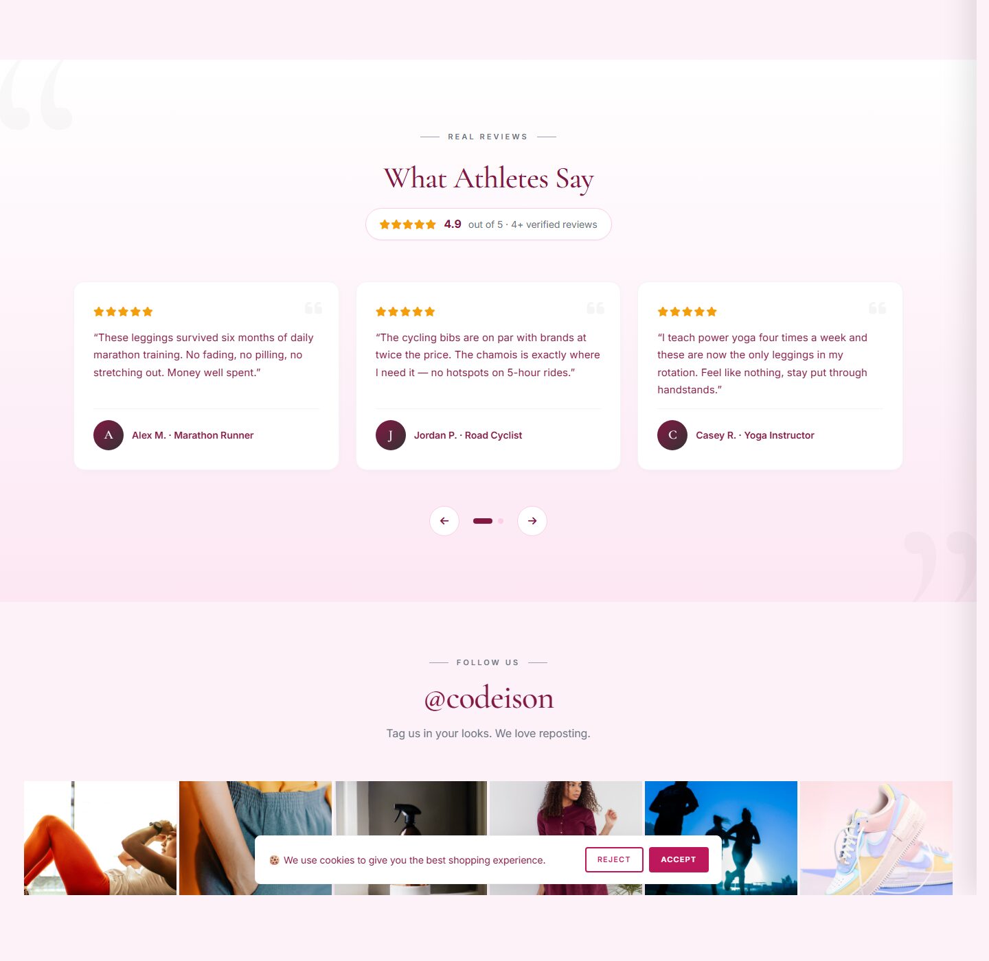 Sportswear Storefront Theme - Athleisure Bold/Soft for OpenCart 4 screenshot 5