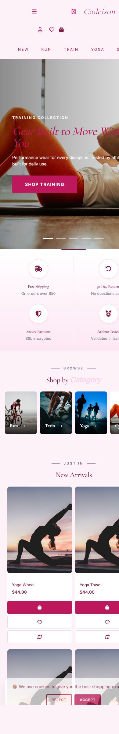 Sportswear Storefront Theme - Athleisure Bold/Soft for OpenCart 4 screenshot 6