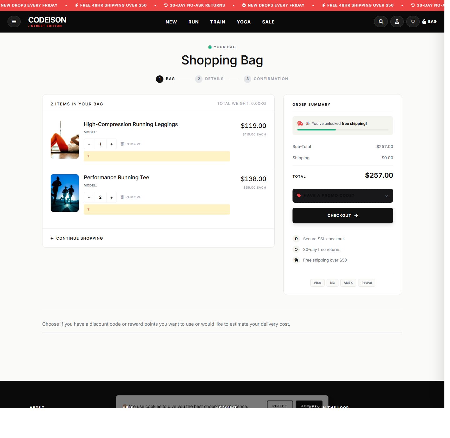OpenCart 4 Sportswear Template - Athleisure Bold with Street Header screenshot 4