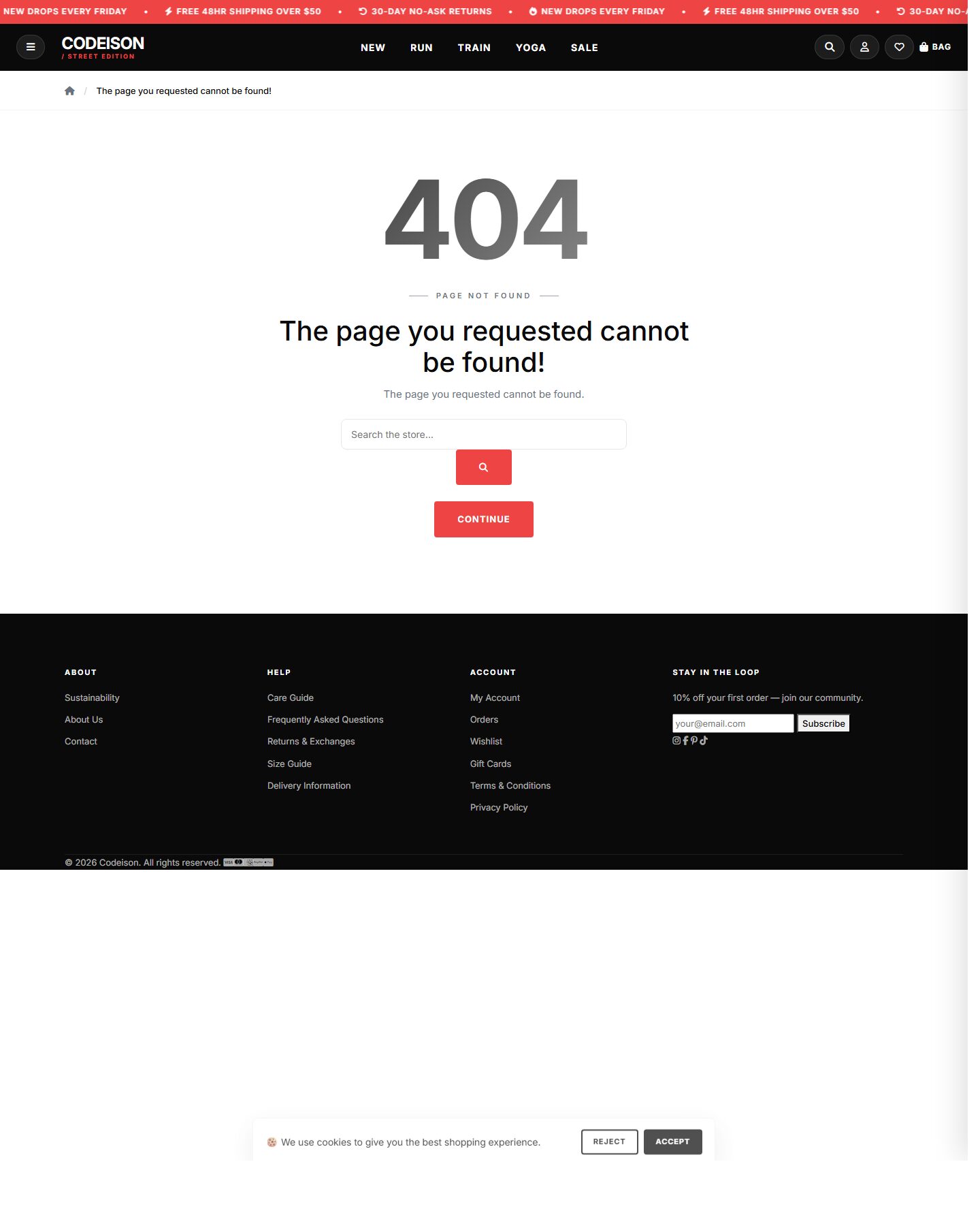 OpenCart 4 Sportswear Template - Athleisure Bold with Street Header screenshot 2