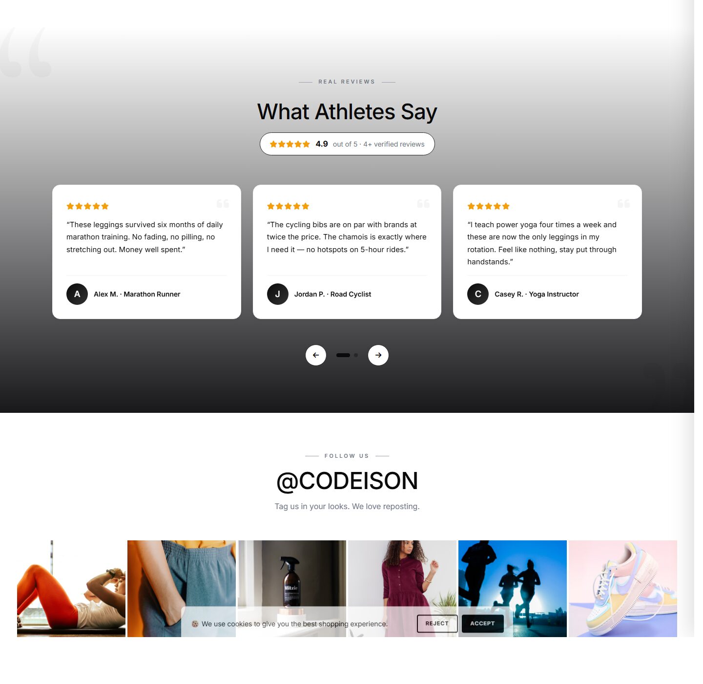 OpenCart 4 Sportswear Template - Athleisure Bold with Street Header screenshot 5