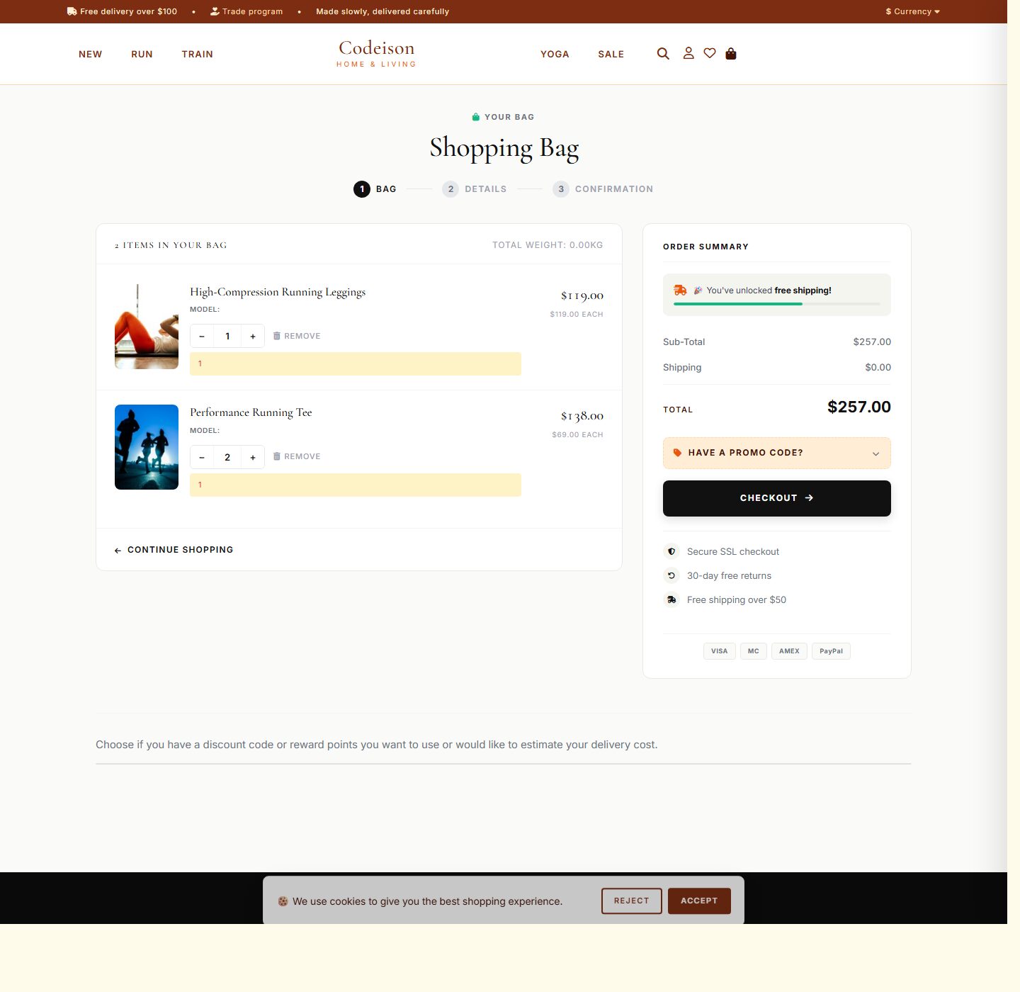 Warm-First OpenCart Theme for Sportswear Brands - Athleisure Bold screenshot 4