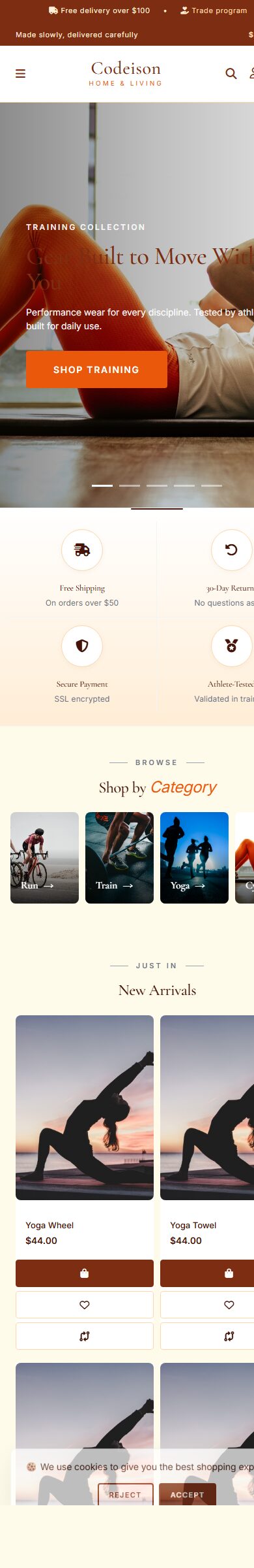 Warm-First OpenCart Theme for Sportswear Brands - Athleisure Bold screenshot 6