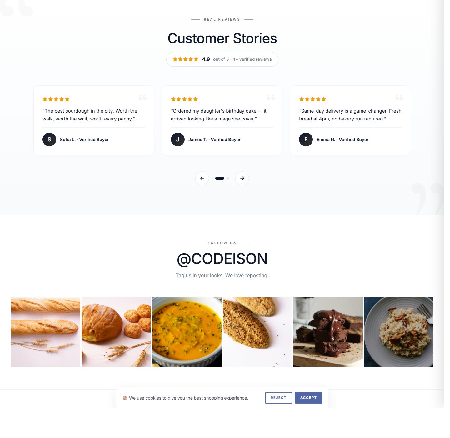Mobile-First Food OpenCart Theme - Bakery Artisan/Bold screenshot 5